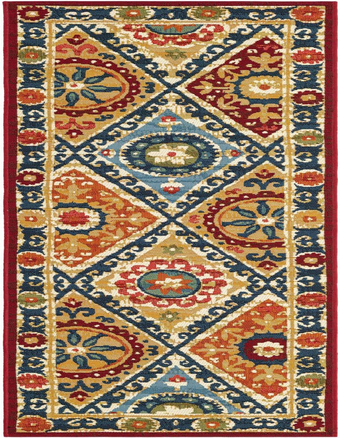 Detail image of 2' x 6' Easy-Clean Modern Indoor / Outdoor Runner Rug