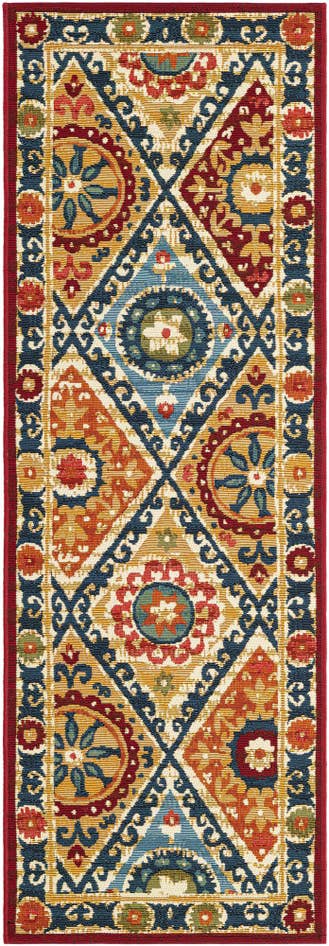 Detail image of 2' x 6' Easy-Clean Modern Indoor / Outdoor Runner Rug