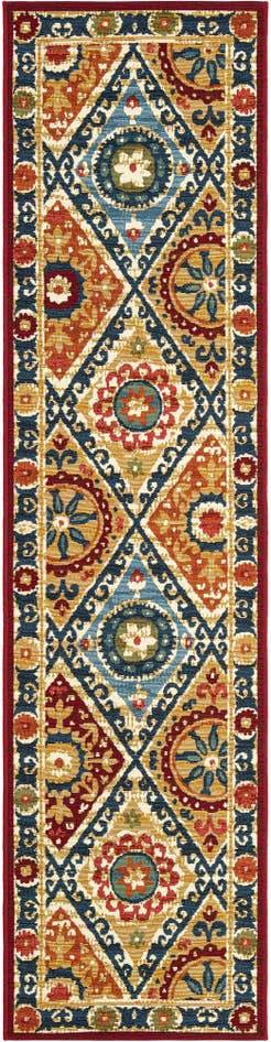 Detail image of 2' x 8' Easy-Clean Modern Indoor / Outdoor Runner Rug