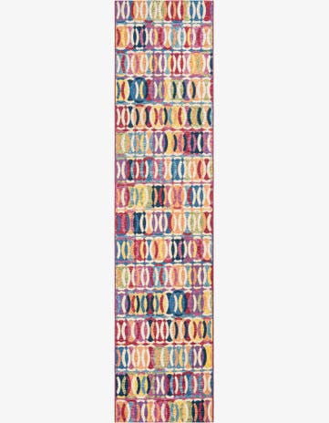 2' 7 x 12' Easy-Clean Modern Indoor / Outdoor Runner Rug