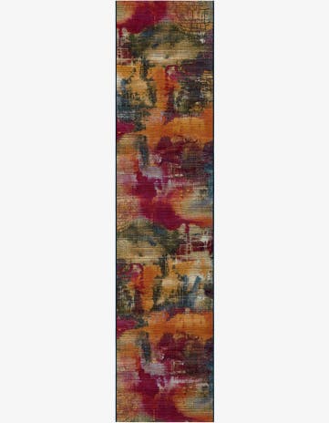 2' 7 x 12' Easy-Clean Modern Indoor / Outdoor Runner Rug