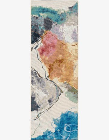 2' x 6' 1 Easy-Clean Modern Indoor / Outdoor Runner Rug