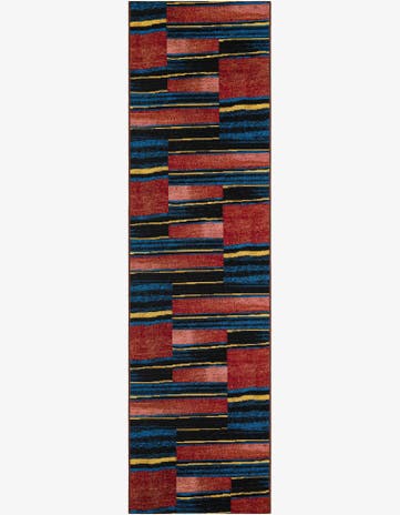 2' 7 x 10' Easy-Clean Modern Indoor / Outdoor Runner Rug