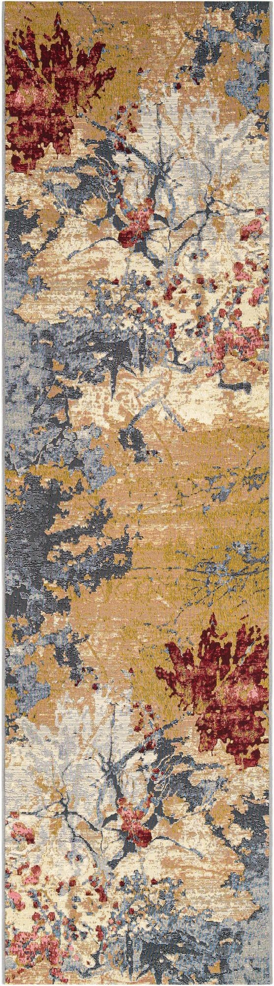 2' 7 x 10'  Washable Modern Indoor / Outdoor Runner Rug