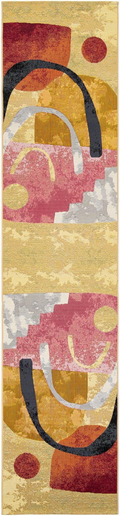 Primary image 2' 7 x 12'  Washable Modern Indoor / Outdoor Runner Rug
