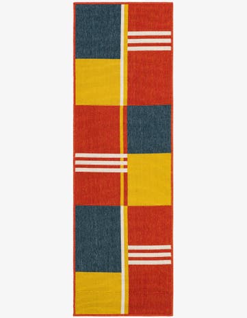 2' x 6' Easy-Clean Modern Indoor / Outdoor Runner Rug