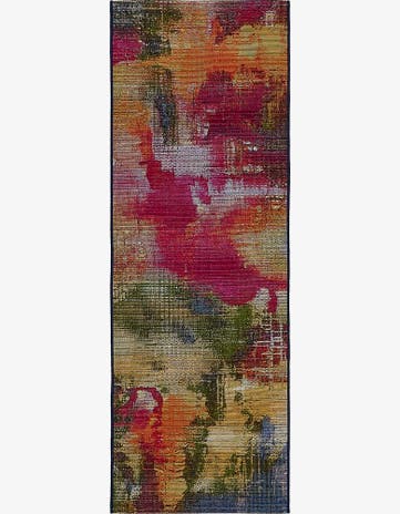 2' x 6' Easy-Clean Modern Indoor / Outdoor Runner Rug