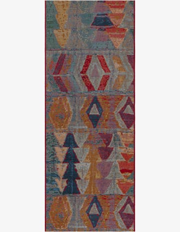 2' 7 x 7' Easy-Clean Modern Indoor / Outdoor Runner Rug