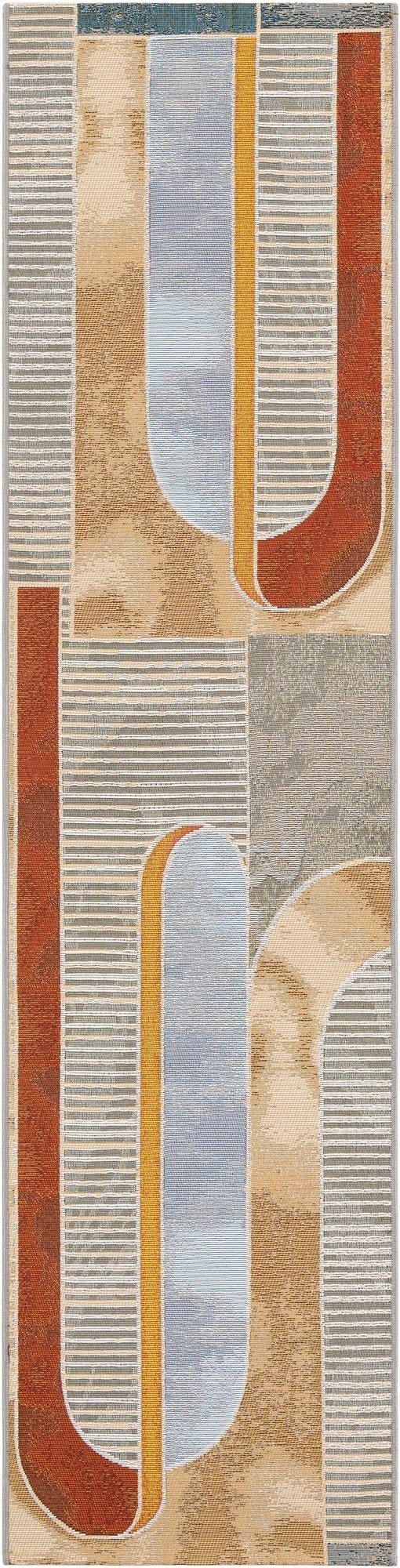 Primary image 2' x 8'  Washable Modern Indoor / Outdoor Runner Rug