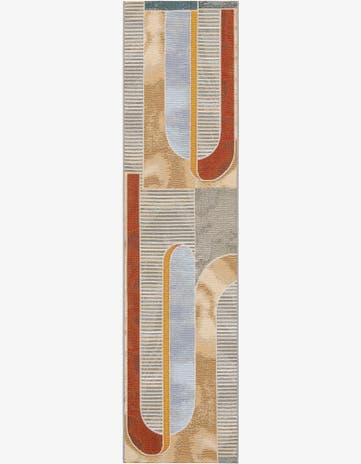 2' x 8' Easy-Clean Modern Indoor / Outdoor Runner Rug