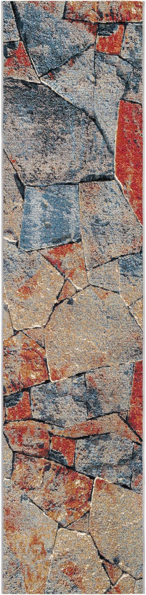 Primary image 2' x 8'  Washable Modern Indoor / Outdoor Runner Rug