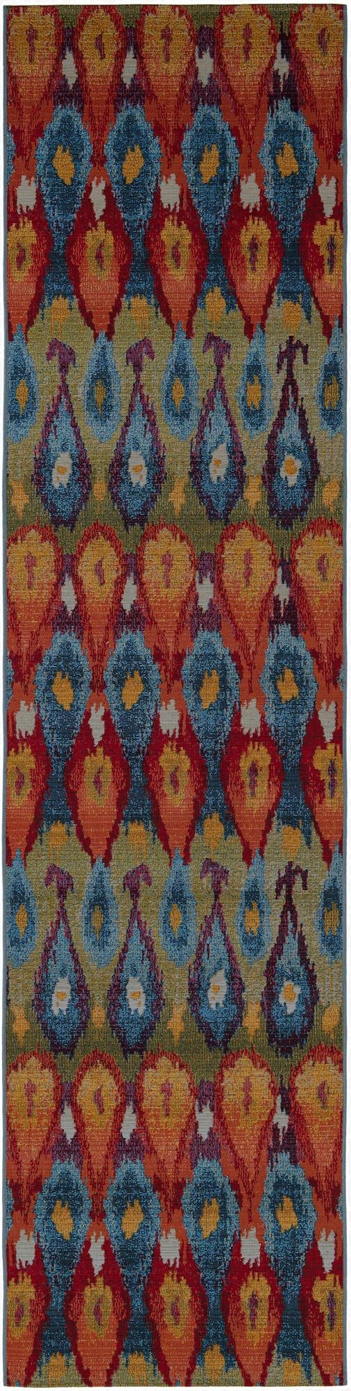 Primary image 2' 7 x 11'  Washable Modern Indoor / Outdoor Runner Rug