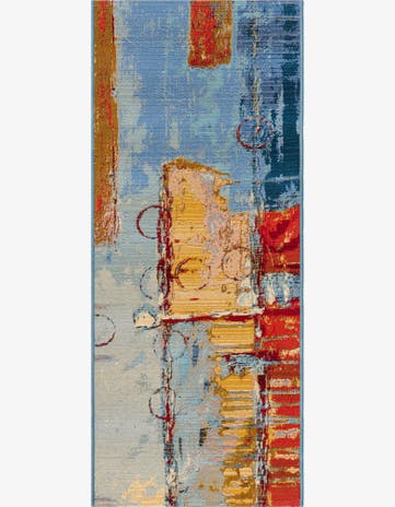 2' x 5' Easy-Clean Modern Indoor / Outdoor Runner Rug