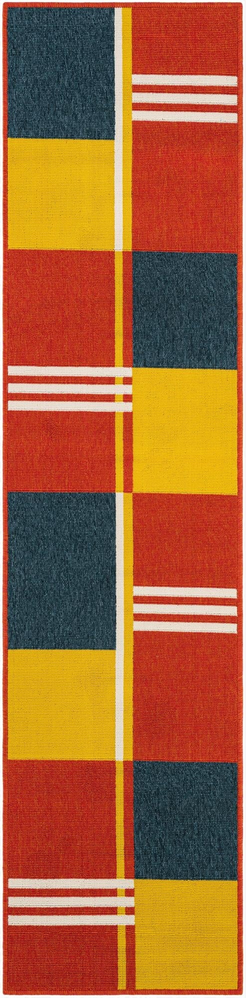 2' x 8'  Washable Modern Indoor / Outdoor Runner Rug