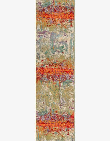 2' 7 x 10' Easy-Clean Modern Indoor / Outdoor Runner Rug