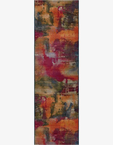 2' 7 x 11' Easy-Clean Modern Indoor / Outdoor Runner Rug