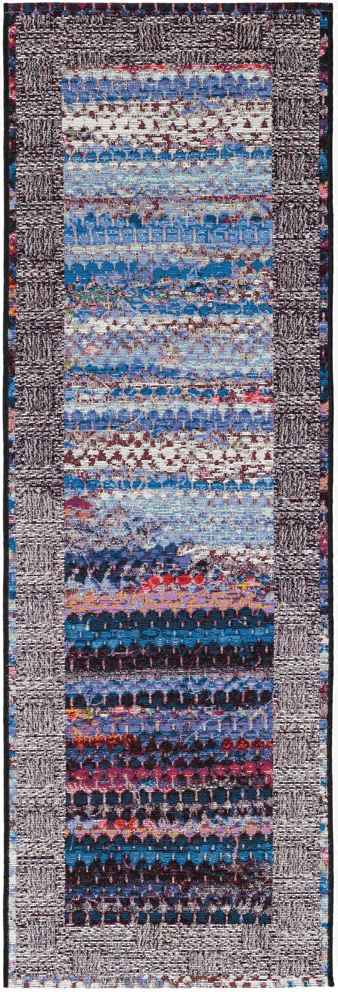 Primary image 2' x 6'  Washable Modern Indoor / Outdoor Runner Rug