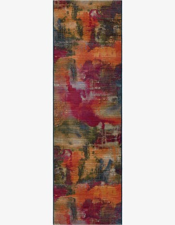 2' 7 x 10' Easy-Clean Modern Indoor / Outdoor Runner Rug