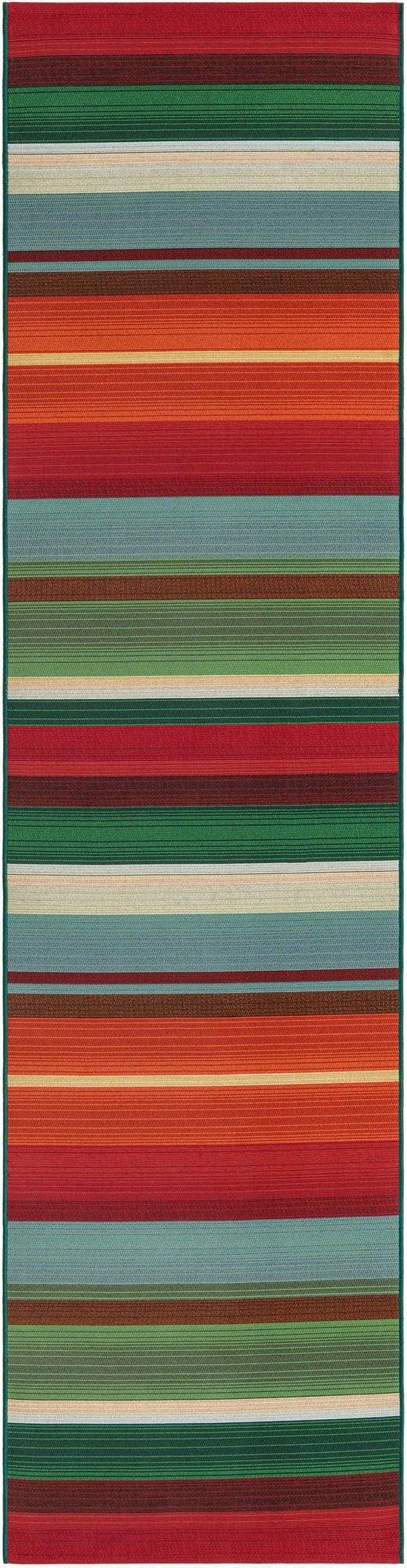 Primary image 2' 7 x 11'  Washable Modern Indoor / Outdoor Runner Rug