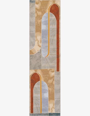 2' 7 x 10' Easy-Clean Modern Indoor / Outdoor Runner Rug