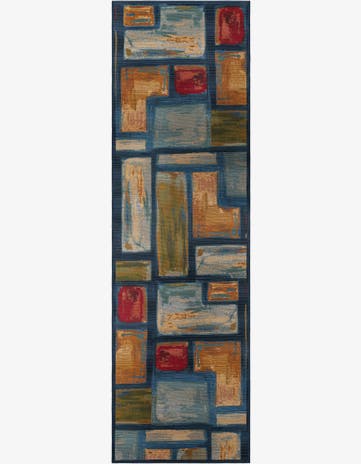 2' 7 x 10' Easy-Clean Modern Indoor / Outdoor Runner Rug