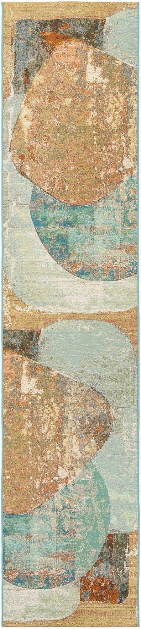 Primary image 2' 7 x 12'  Washable Modern Indoor / Outdoor Runner Rug