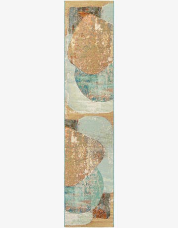 2' 7 x 12' Easy-Clean Modern Indoor / Outdoor Runner Rug