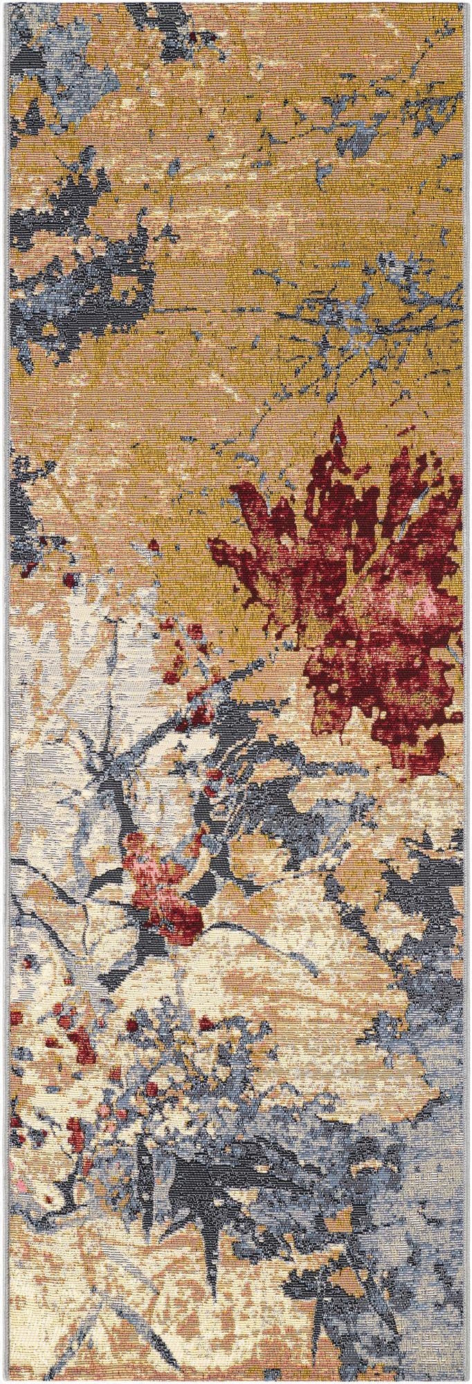 Primary image 2' x 6'  Washable Modern Indoor / Outdoor Runner Rug