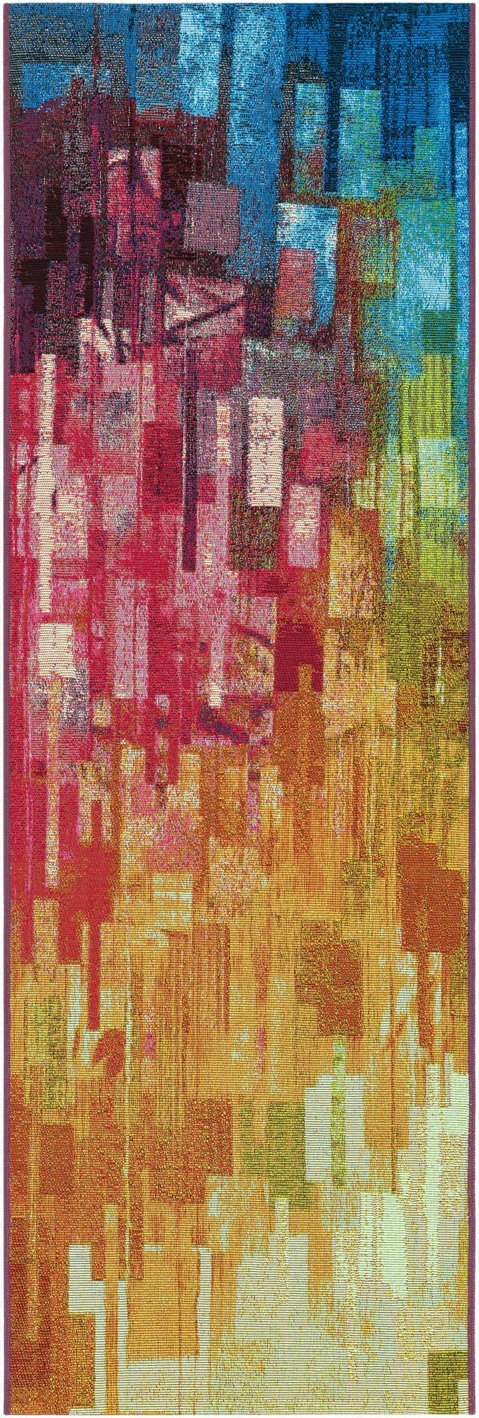 60cm x 185cm  Washable Modern Indoor / Outdoor Runner Rug