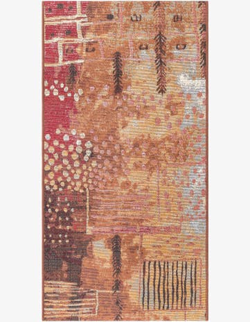 2' x 4' Easy-Clean Modern Indoor / Outdoor Runner Rug