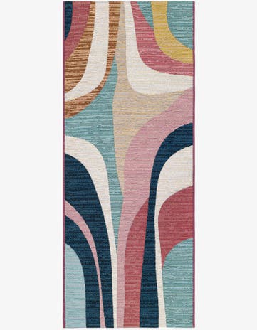 2' x 5' Easy-Clean Modern Indoor / Outdoor Runner Rug