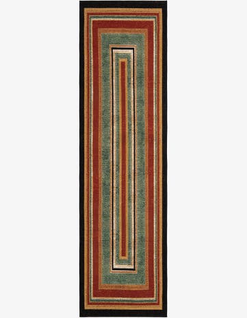 2' 7 x 10' Easy-Clean Modern Indoor / Outdoor Runner Rug