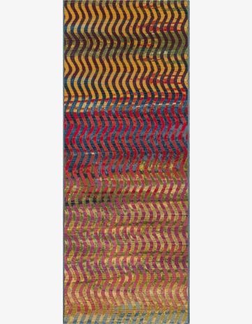 2' 7 x 7' Easy-Clean Modern Indoor / Outdoor Runner Rug