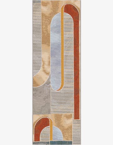 2' x 6' 1 Easy-Clean Modern Indoor / Outdoor Runner Rug