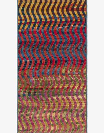 2' x 4' Easy-Clean Modern Indoor / Outdoor Runner Rug