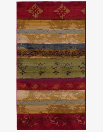 2' 7 x 5' 3 Easy-Clean Modern Indoor / Outdoor Runner Rug