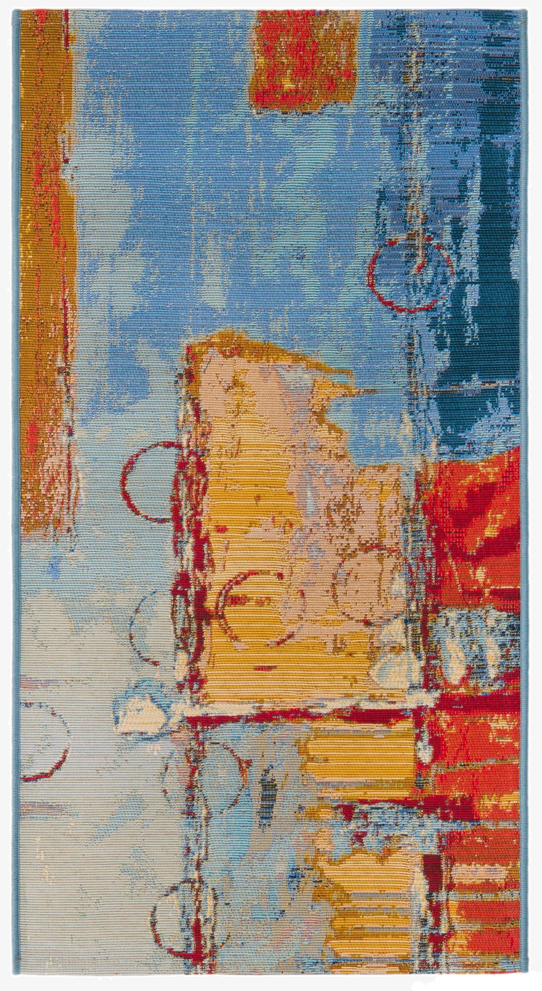 2' x 4'  Washable Modern Indoor / Outdoor Runner Rug