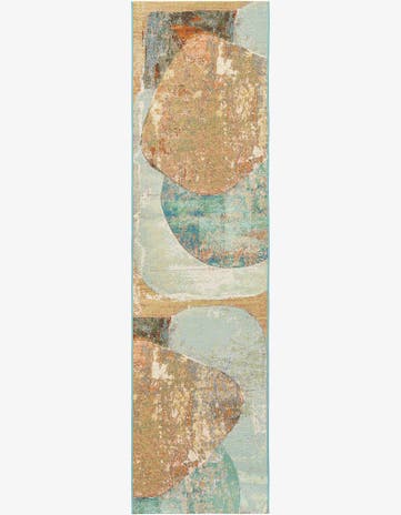 2' 7 x 10' Easy-Clean Modern Indoor / Outdoor Runner Rug