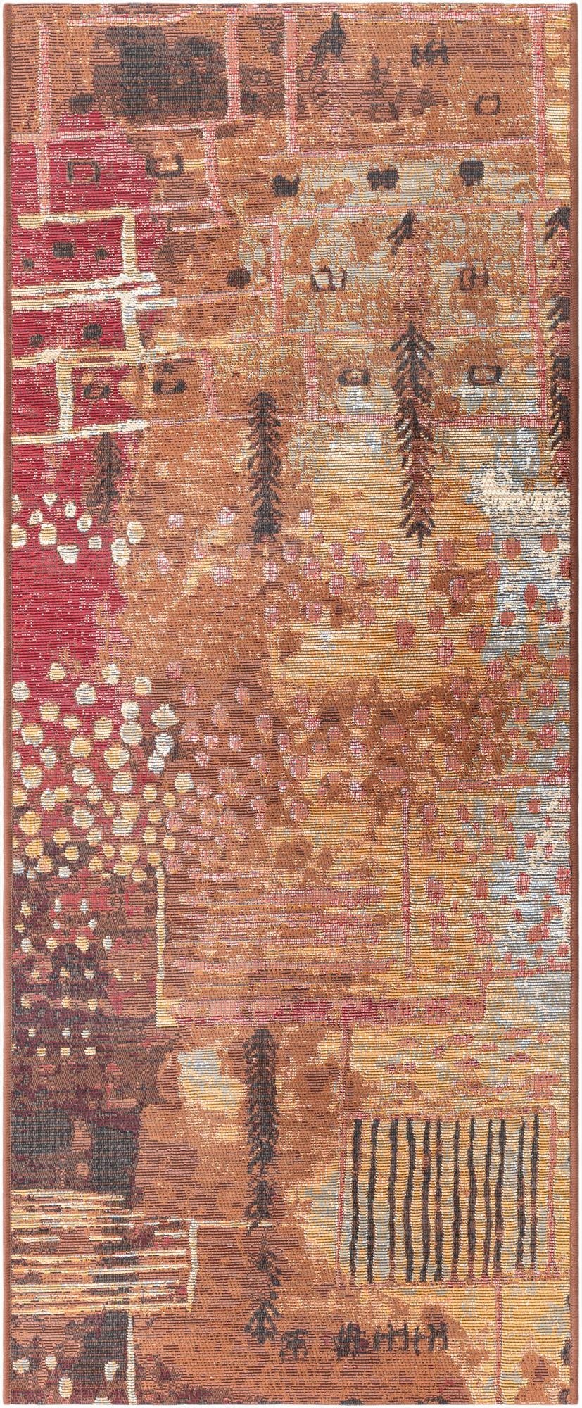 2' x 5'  Washable Modern Indoor / Outdoor Runner Rug