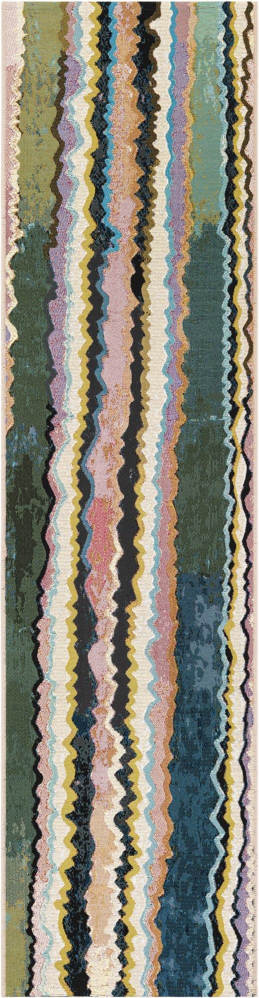 Primary image  2' x 8'  Washable Modern Indoor / Outdoor Runner Rug