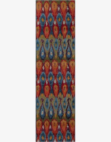 2' 7 x 12' Easy-Clean Modern Indoor / Outdoor Runner Rug
