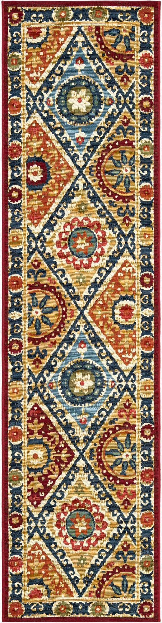 Primary image 2' x 8'  Washable Modern Indoor / Outdoor Runner Rug