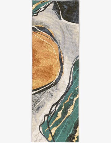 2' x 6' 1 Easy-Clean Modern Indoor / Outdoor Runner Rug