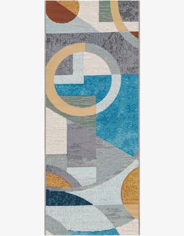 2' x 5' 1 Easy-Clean Modern Indoor / Outdoor Runner Rug