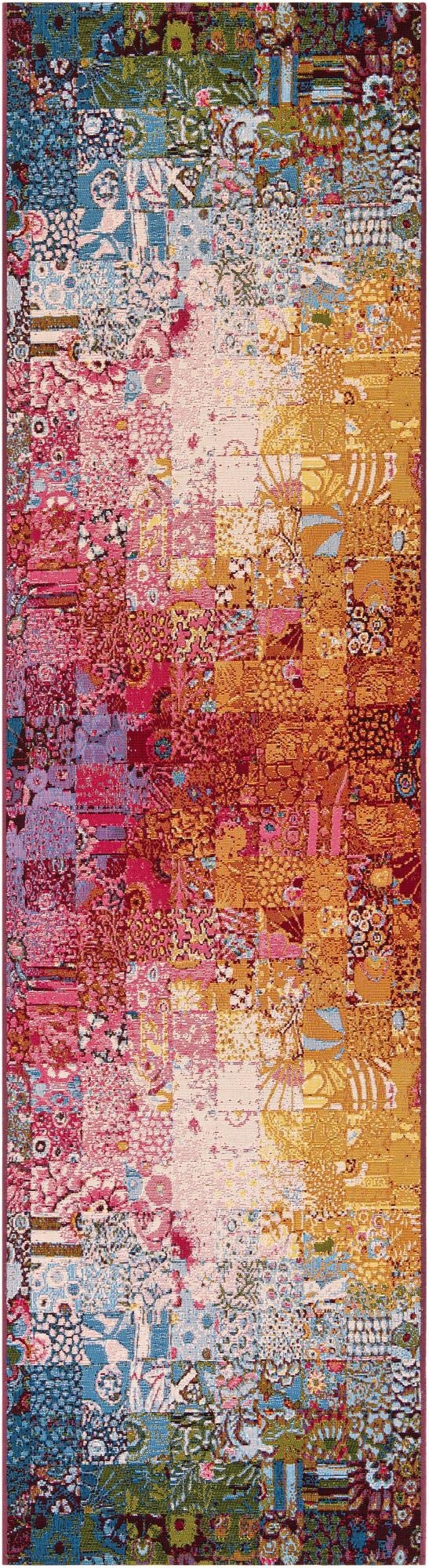 2' 7 x 10'  Washable Modern Indoor / Outdoor Runner Rug