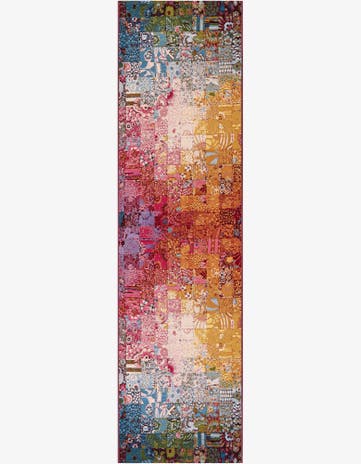 2' 7 x 10' Easy-Clean Modern Indoor / Outdoor Runner Rug
