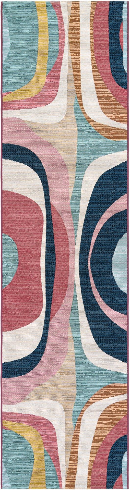 Primary image 2' 7 x 10'  Washable Modern Indoor / Outdoor Runner Rug