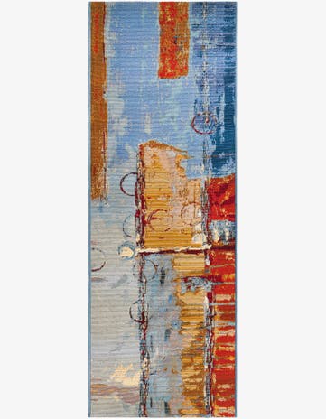 2' x 6' Easy-Clean Modern Indoor / Outdoor Runner Rug