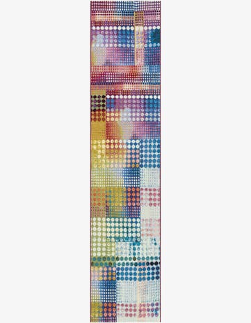 2' 7 x 12' Easy-Clean Modern Indoor / Outdoor Runner Rug