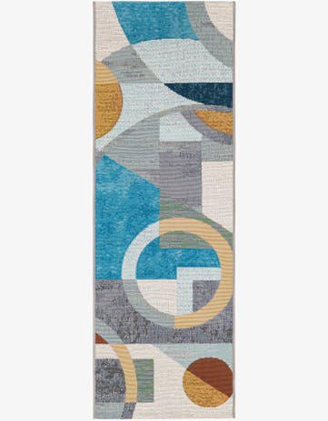 2' x 6' 1 Easy-Clean Modern Indoor / Outdoor Runner Rug